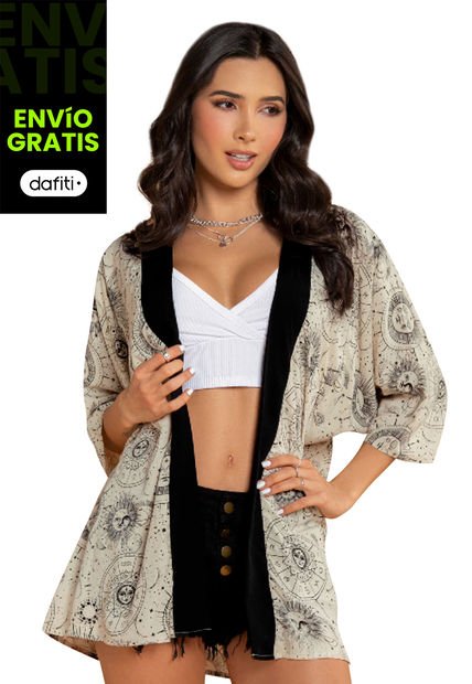 Kimono Mujer Estampado Atypical 89136