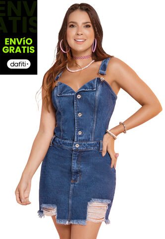 Vestido Corto Mujer Azul Atypical 9708 Atypical