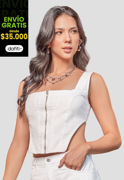 Corset Mujer Blanco Atypical 105535
