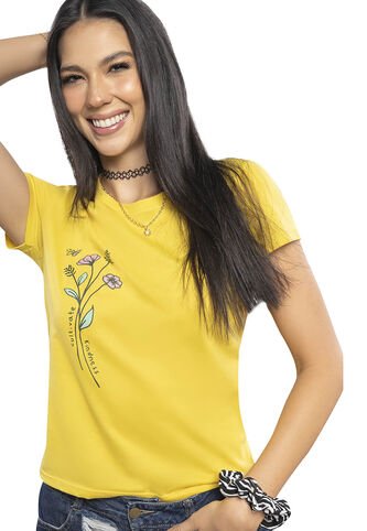 Camiseta Mujer Amarillo Atypical 3704 Atypical