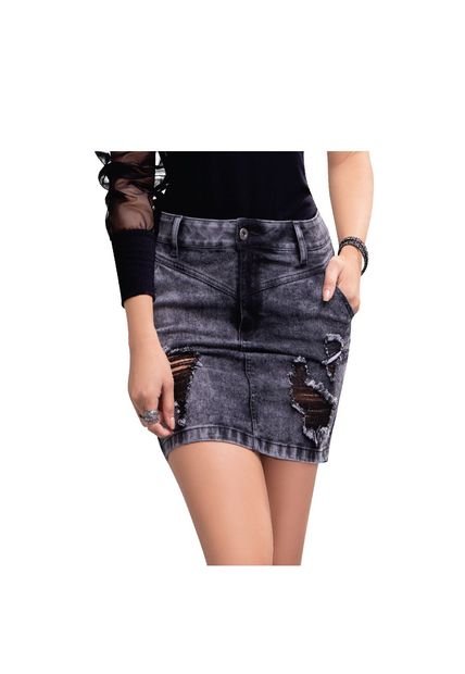 Falda Corta Juvenil Femenino Negro Atypical - Compra Ahora | Dafiti Colombia