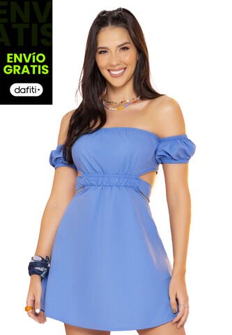 Vestido Corto Mujer Azul Atypical 9658 Atypical