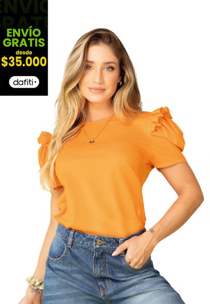 Camiseta Mujer Naranja Atypical 32570