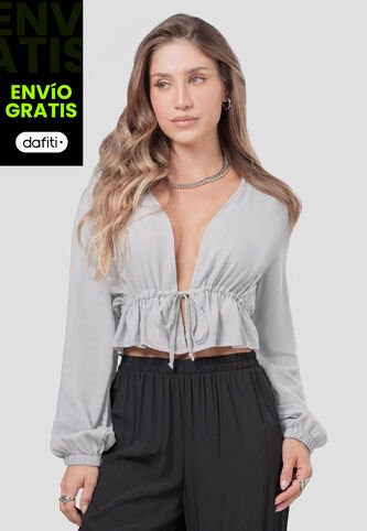 Blusa Mujer Gris Claro Atypical 111937 Atypical