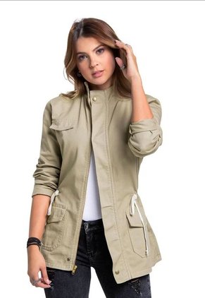 Chaqueta Juvenil Para Mujer Atypical -Caqui