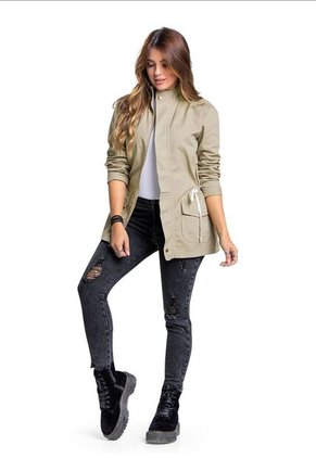 Chaqueta Juvenil Para Mujer Atypical -Caqui