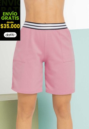 Bermuda Short Mujer Rosa Atypical 101953