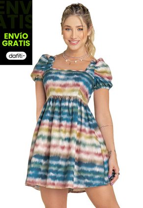 Vestido Corto Mujer Multicolor Atypical 100013