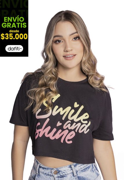 Camiseta Mujer Negro Atypical 1499