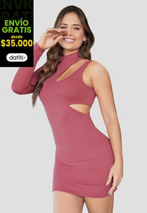 Vestido Mujer Rosa Atypical 838