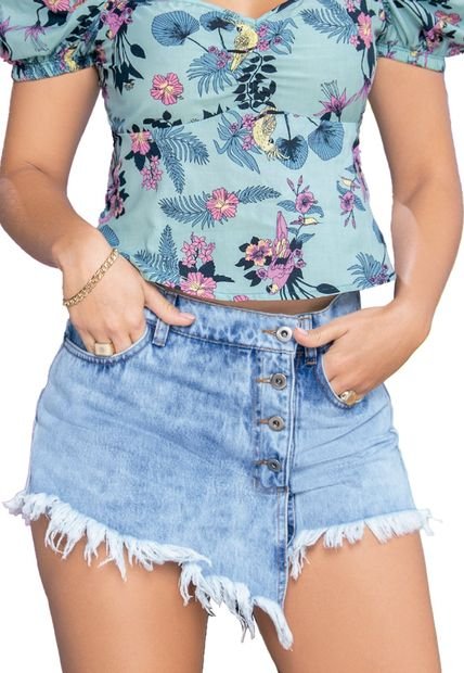Falda Short Juvenil Azul Claro Atypical 79474