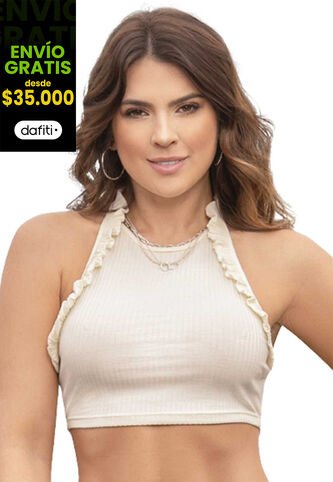 Crop Top Mujer Blanco Atypical 92466 Atypical