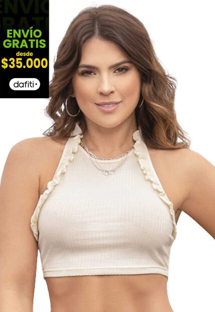 Crop Top Mujer Blanco Atypical 92466