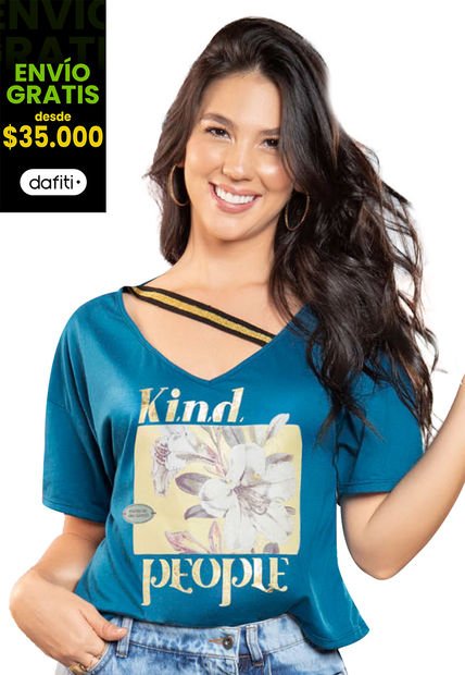 Blusa Mujer Azul Atypical 87434