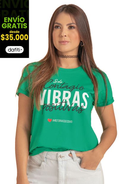 Camiseta Mujer Verde Atypical 73969