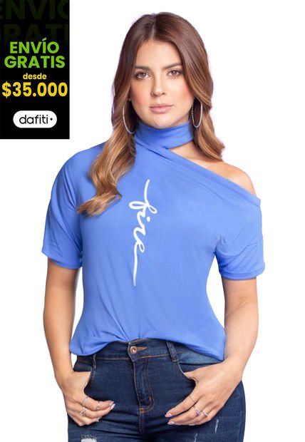 Blusa Mujer Azul Atypical 86052