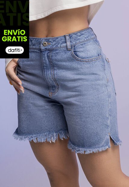 Bermuda Short Mujer Azul Atypical 955