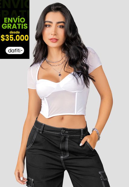 Blusa Mujer Blanco Atypical 103326