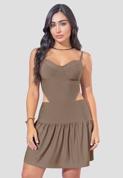 Vestido Mujer Chocolate Atypical 111935