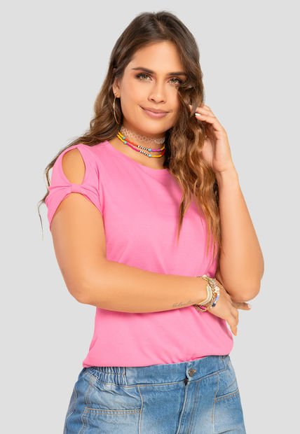 Camiseta Mujer Rosado Atypical 101333