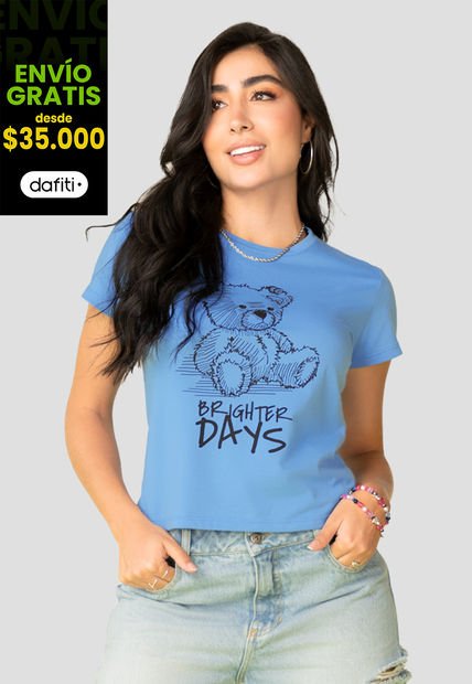 Camiseta Mujer Azul Atypical 2251