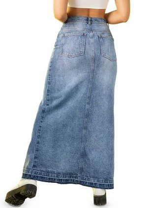 Falda Larga Mujer Azul Atypical 2136