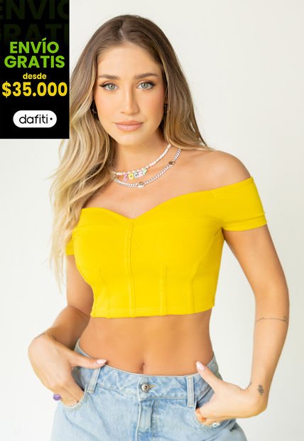 Blusa Mujer Amarillo Atypical 101217
