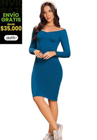 Vestido Corto Mujer Azul Atypical 72326 Atypical