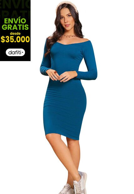 Vestido Corto Mujer Azul Atypical 72326