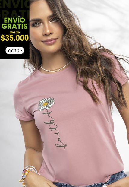Camiseta Mujer Rosa Atypical 3705