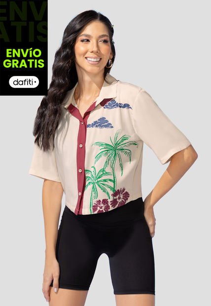 Camisa Mujer Caqui Atypical 100677