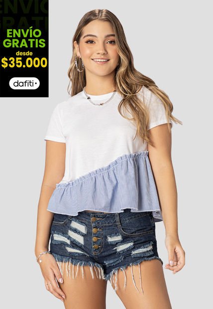 Camiseta Mujer Blanco Atypical 102193