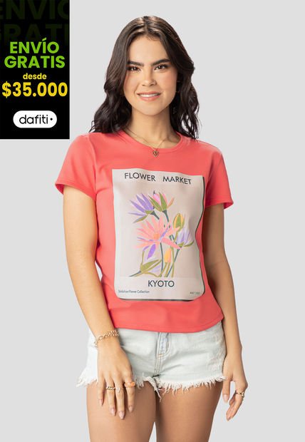 Camiseta Mujer Coral Atypical 102190
