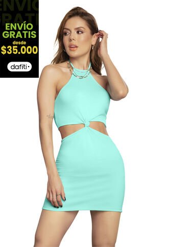 Vestido Corto Mujer Verde Atypical 16751 Atypical