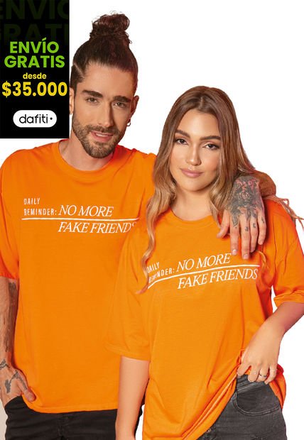 Camiseta Mujer Naranja Atypical 33433