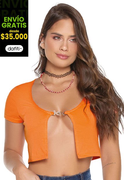 Camiseta Mujer Naranja Atypical 33460