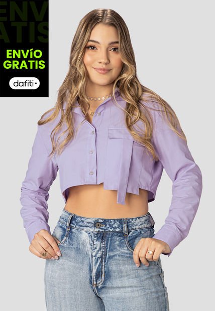 Camisa Mujer Lila Atypical 102217
