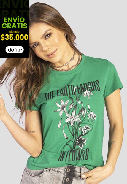 Camiseta Mujer Verde Atypical 6675