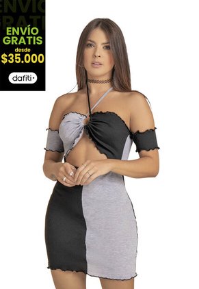 Vestido Mujer Negro Atypical 33792