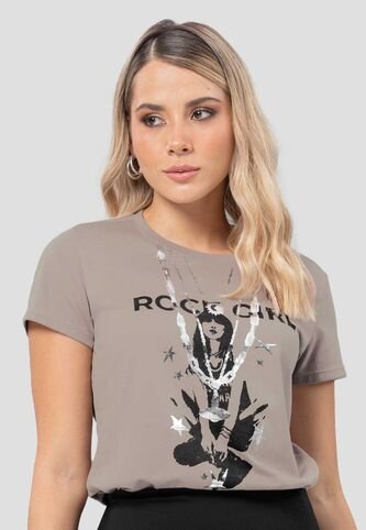 Camiseta Mujer Café Pardo Atypical 112830 Atypical