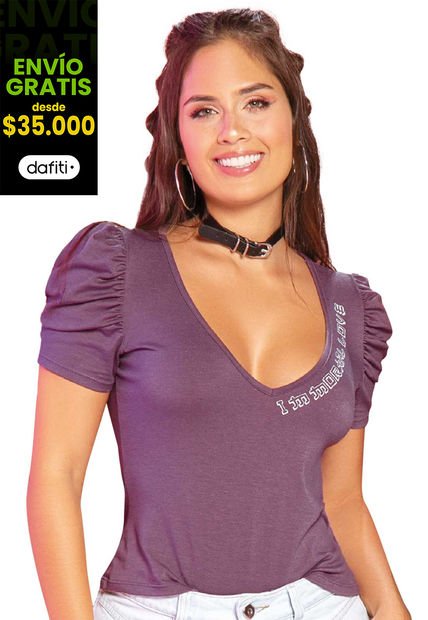 Camiseta Mujer Lila Atypical 34746