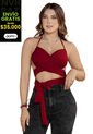 Crop Top Mujer Vinotinto Atypical 89124 de Atypical