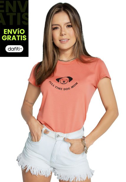 Camiseta Mujer Naranja Atypical 3753