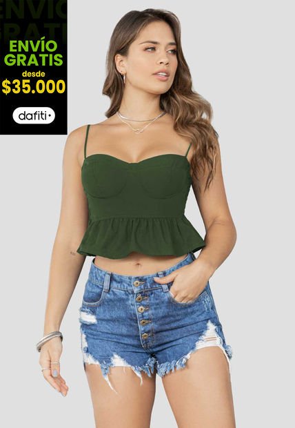 Blusa Mujer Verde Atypical 477