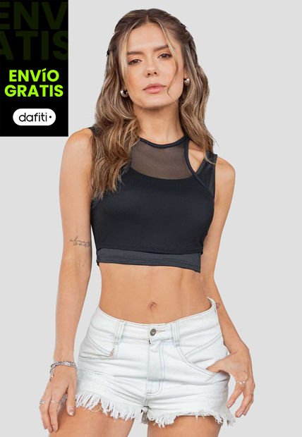 Camiseta Paq X2 Mujer Negro Atypical 478
