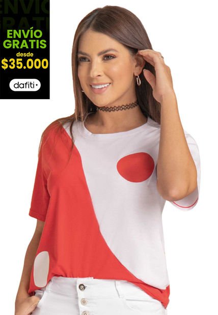 Camiseta Mujer Rojo Atypical 89127