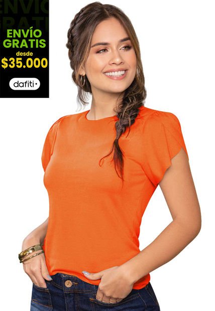 Camiseta Mujer Naranja Atypical 78209
