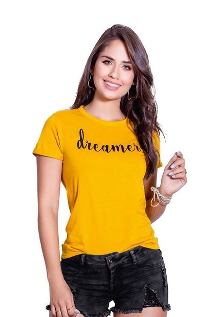 Camiseta Mujer Amarillo Atypical 69361