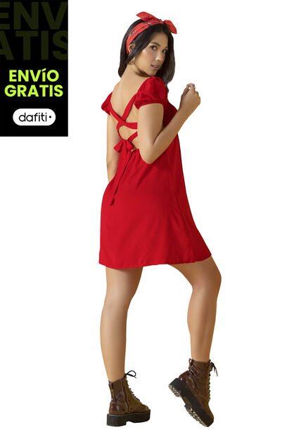 Vestido Corto Mujer Rojo Atypical 89106