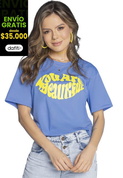 Camiseta Mujer Azul Atypical 4334